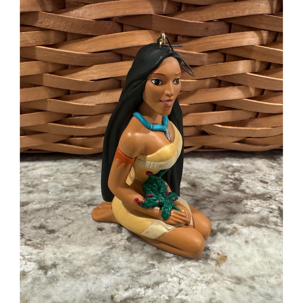 Disney Pocahontas First Issue Kneeling Christmas Ornament 4 Inch PVC Figurine